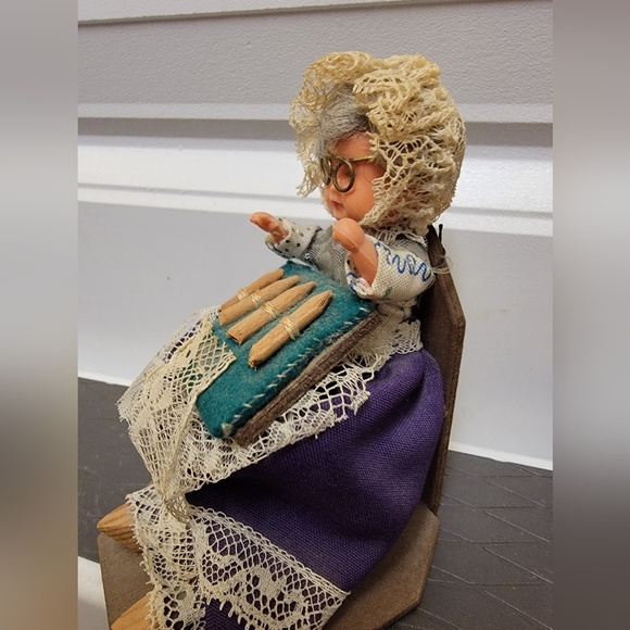 Vtg Cecile Bruxelles Passage Du Nord Handmade Old Woman Doll, Rare Collectible - Picture 4 of 5